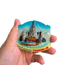 泰国曼谷玉佛寺（Wat Phra Kaew）3D树脂冰箱贴，6.3厘米（2.48英寸），东南亚旅游纪念品 - 均碼 - 查看 4
