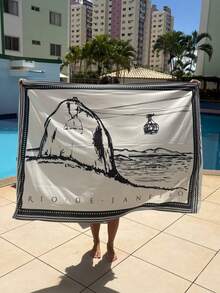BASSI BRASIL ESTAMPARIA DIGITAL Women's Printed Beach Cover-Up - Beach Collection - Vacation, Fabric, Beach, Bachelorette Party, Trip, Holiday, Summer - 公共事務辦公室 - 查看 1