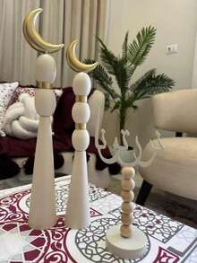 1/2/3 chiếc đồ trang trí bằng gỗ hình trăng vàng cho lễ Ramadan, được làm thủ công từ gỗ tự nhiên với thiết kế trăng vàng sang trọng. Chạm khắc tinh xảo, bề mặt nhẵn mịn, nhẹ và bền. Lý tưởng cho lễ Ramadan, Eid Al-Fitr, trang trí nhà cửa và bàn ăn. - Nhiều màu - Xem 3