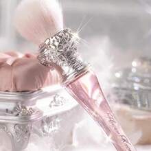 Swan Ballet Blush Wool Brush Mineral Powder Bronzer Contour Makeup Brushes - 白色藤紫色 - 查看 6
