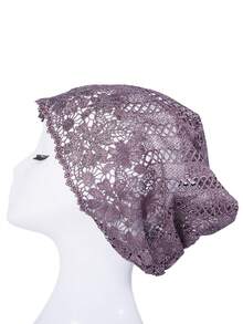 Ladies' Breathable, Fashionable And Simple Lace Pullover Hat, Outdoor Sun Shading And Sun Protection Pile Hat, Flower Printed Party Polyester Fiber (Polyester) Hollow Out - Women's Openwork Hat - View 5