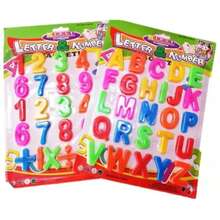 Letras Abecedario Magneticos y Numeros Didáctico Juguete Imán Niños set de 2 - Multicolor - Ver 1