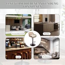 Set Of 2 Modern Adjustable Bar Stools With Footrests For Kitchen And Dining Room (Beige) - Camel - View 4