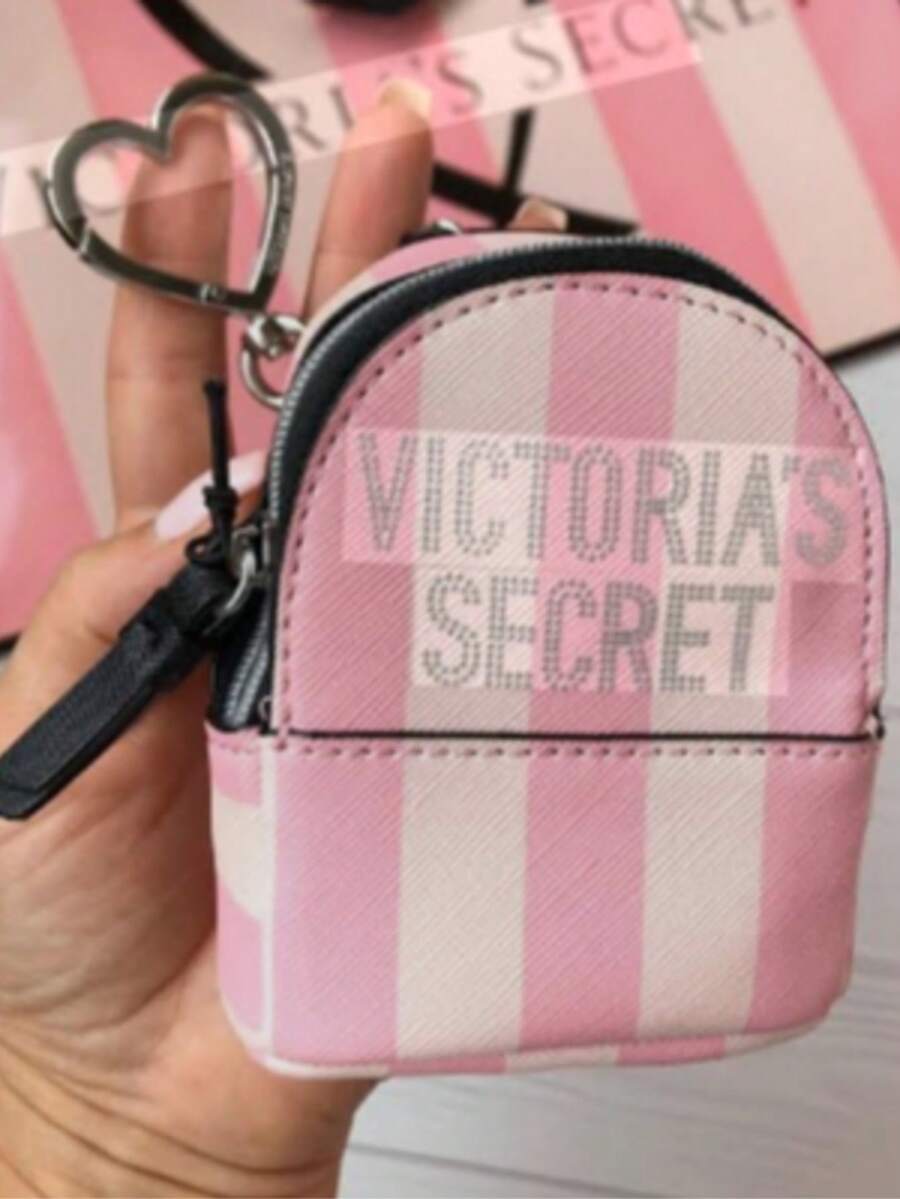 Victorias Secret llavero Monedero De Mochila Victoria's Secret Rosado Casual Bohemio Fiesta Encantador Calle EleganteElegancia Fibra Sintética Geométrico mochila llavero - Rosa - Ver 1