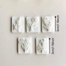 花叶造型软陶模具，软陶压印工具套装，DIY珠宝吊坠手工软陶艺术工艺工具，适用于手工设计、创意工艺品制作 - 白色 - 查看 6