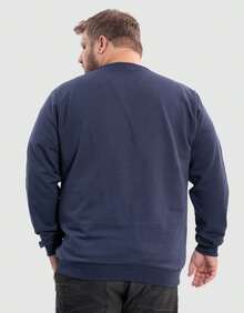 BENSMAT Men's Plus Size Crew Neck Sweatshirt, Round Neck, Cold Weather, Large Sizes G1 G2 G3 G4 - Navy Blue - View 3