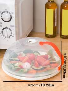 1pc Microwave Food Cover, Oil & Splash Guard, Food Warmer Screen Protector, Food Preservation Cover - White - View 3