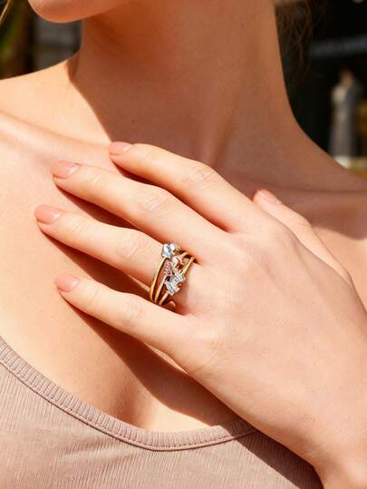 1pc Vintage Multilayer Open Inlaid Elephant Faith Ring Christian Perfect For Everyday And Special Occasions Unisex