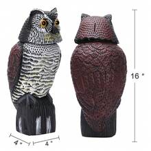Enhanced Fake Owl Decoys With Rotating Head Sculptures For Optimal Bird Scaring, Nature Enemy Scarecrow Plastic Statues To Ensure Effective Pest Repellent, Bird Control And Pigeon Deterrent In Outdoor Yard And Garden, Your Trustworthy Garden Protectors - A - View 3