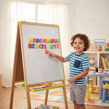 Letras Abecedario Magneticos y Numeros Didáctico Juguete Imán Niños set de 2 - Multicolor - Ver 2