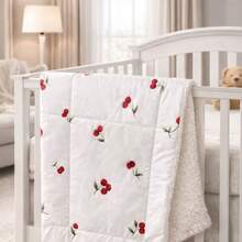 Baby Blanket 0.75x0.75cm Lined With Sherpa | Warm, Soft And Comfortable Baby Blanket/Duvet | Heart Print Baby Blanket For Girls And Boys | Double-Sided Baby Blanket, Thermal And Cozy For Winter And Mid-Season | Newborn Baby Duvet, Ideal For Crib, Stroller And Baby Layette | Hypoallergenic Blanket, Soft To The Touch And High Quality | Premium Baby Blanket, Great Gift Option For Baby Showers, Maternity And Complete Layette - 小櫻桃 - 查看 1