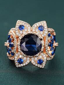 1 chiếc nhẫn đá Cubic Zirconia tuyệt đẹp dành cho nữ, thích hợp làm quà tặng Ngày Valentine, đám cưới, kỷ niệm hoặc trang sức dự tiệc. - 1 # - Xem 3