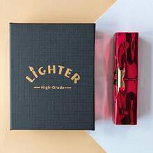 2-Pack Fun Cute Red Lipstick Lighter - Zinc Alloy Material, Wind-Resistant Flame, And Refillable Butane System - A Must-Have For Discerning Smokers (Butane Gas Not Included) - Bộ 2 chiếc màu đỏ - Xem 8