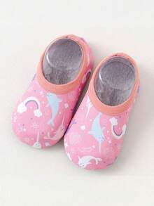1 Pair Infant/Toddler Boys/Girls Swimming Surfing Shoes, Water Shoes For Pool, Beach, Cartoon Design - Pink - View 12
