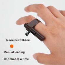 1pc 2026 New Mini Finger Gun Stress Relief Toy, Pocket Sized Shooting Toy For Teens, Interactive Toy For Boys And Girls, Perfect Gift For Friends, Birthday, Party - Multicolor - View 6