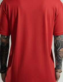 Men's T-Shirt Brazil World Cup Dog Caramel Brazil Short Sleeve Basic Casual Stylish 100% Cotton - 紅色 - 查看 2
