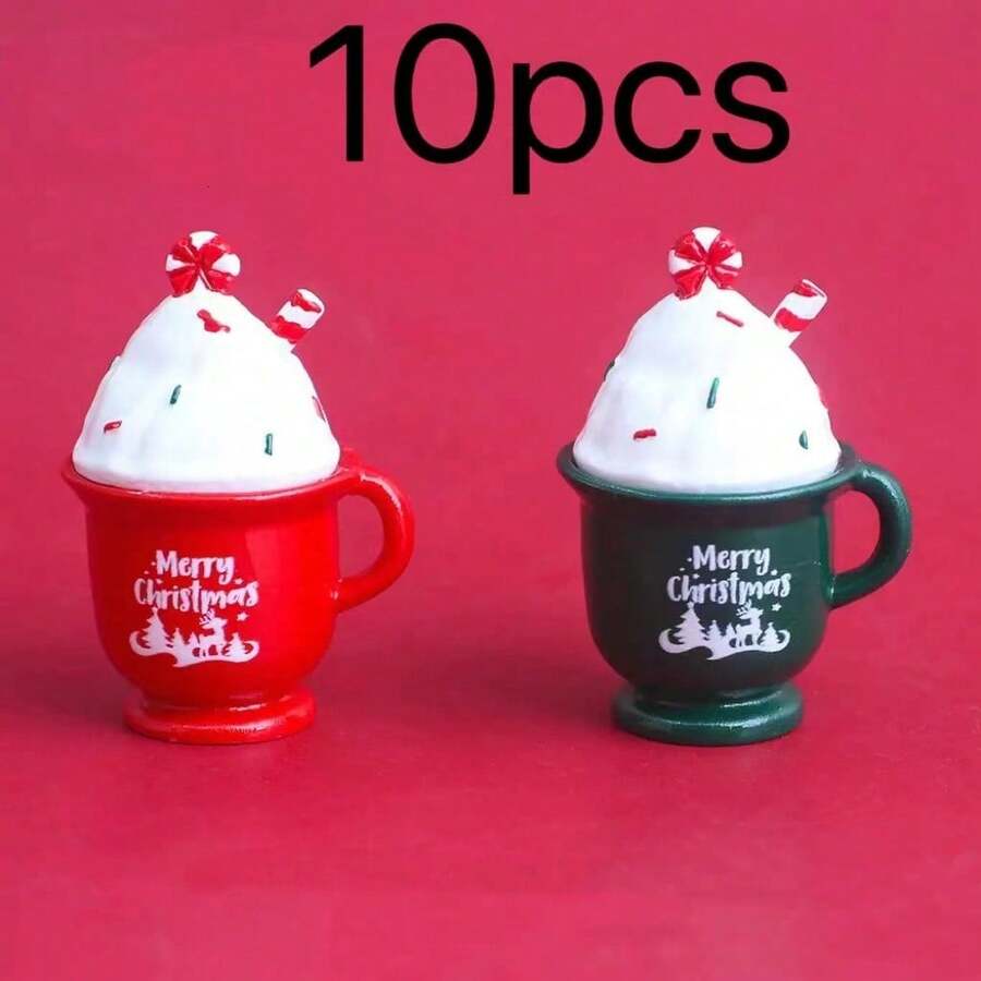Tazza di panna montata in miniatura/Decorazione di scena cartoni animati, Diorama fai-da-te, Accessori decorativi per vacanze in gel di crema, Set di tazze da caffè 3D in miniatura, Giocattolo di cibo in miniatura, Decorazione da tavolo - Multicolore - Visualizzare 1