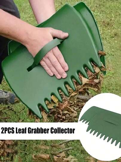 Lightweight And Durable Leaf Scoop Rake - Ideal For Collecting Leaves, Spreading Mulch, Suitable For Garden, Lawn, Yard, Outdoor Camping, Bushes, Grass, Soil Tilling And Mulch Spreading. Lightweight Plastic Rake For Gardening And Yard Cleaning
