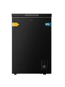 Cecotec Congelador horizontal 99 L Bolero CoolMarket Chest 99 Black E: diseño cofre en elegante negro, ideal para grandes volúmenes de congelación. Función Dual: ajusta fácilmente la temperatura para convertirlo en frigorífico y mantener tus alimentos siempre frescos. Fast Freezing: asegura un congelado ultrarrápido. Con bloqueo infantil para  y cesta interior para un almacenaje ordenado. Clase energética E, control mecánico sencillo, medidas compactas de 54,5 x 47,6 x 83,5 cm, para adaptarse a cualquier espacio. - Multicolor - Ver 3
