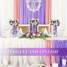 200克人造无孔漂浮珍珠，混合尺寸10毫米/16毫米/20毫米，可用于花瓶填充、婚礼装饰、漂浮蜡烛装饰、家居摆件，适合DIY婚礼、生日、主题派对、情人节、万圣节、圣诞节装饰（含水珠） - 紫色+白色 - 查看 5