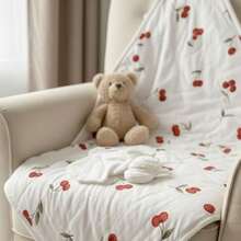 Baby Blanket 0.75x0.75cm Lined With Sherpa | Warm, Soft And Comfortable Baby Blanket/Duvet | Heart Print Baby Blanket For Girls And Boys | Double-Sided Baby Blanket, Thermal And Cozy For Winter And Mid-Season | Newborn Baby Duvet, Ideal For Crib, Stroller And Baby Layette | Hypoallergenic Blanket, Soft To The Touch And High Quality | Premium Baby Blanket, Great Gift Option For Baby Showers, Maternity And Complete Layette - 小櫻桃 - 查看 6