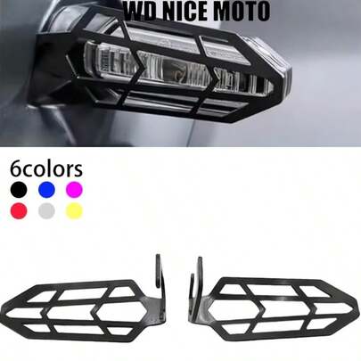  WD NICE MOTO 2PCS Motorcycle Turn Signal Light Protection Cover Motor Shield Guard Stainless Cover Accessories For ADV350 ADV150 ADV160