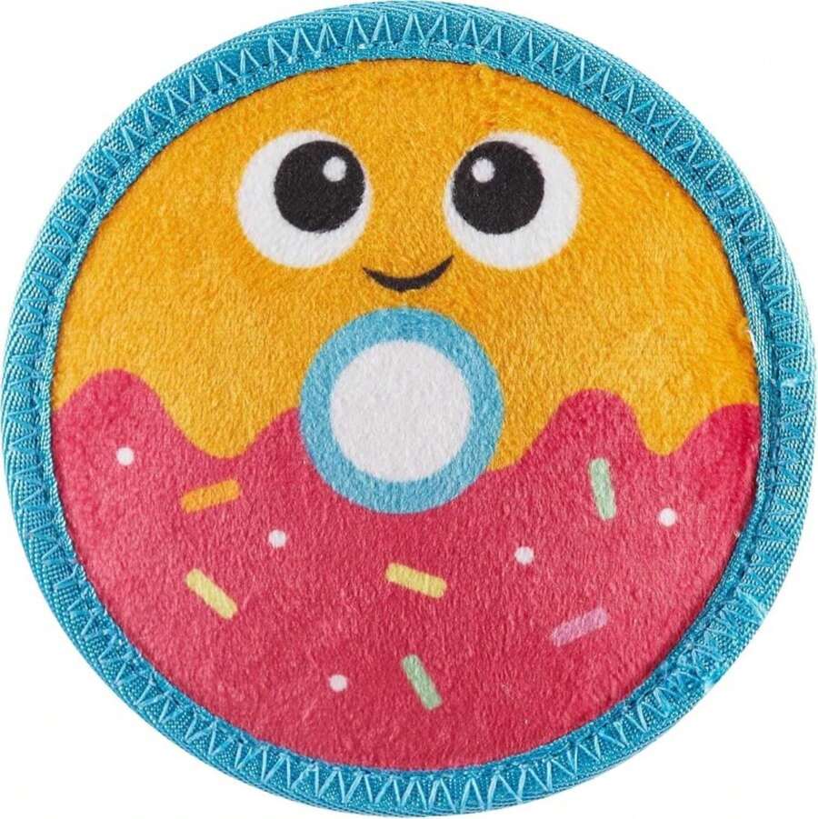 Outward Hound Tough Skinz Durable Squeaky Dog Toy With Two Tough Layers, Donut, Multicolor, Small - ColorD - 查看 1