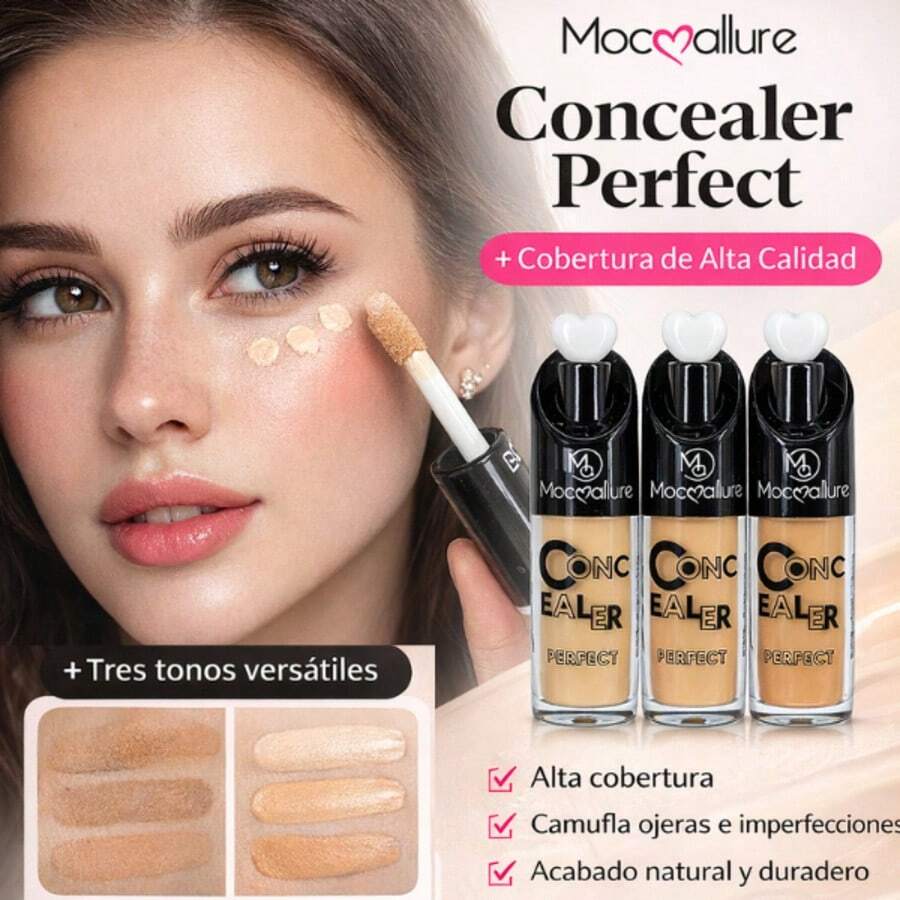 Corrector líquido Mocoallure alta cobertura. Concelear Perfect - 04 Medium beige - Ver 1