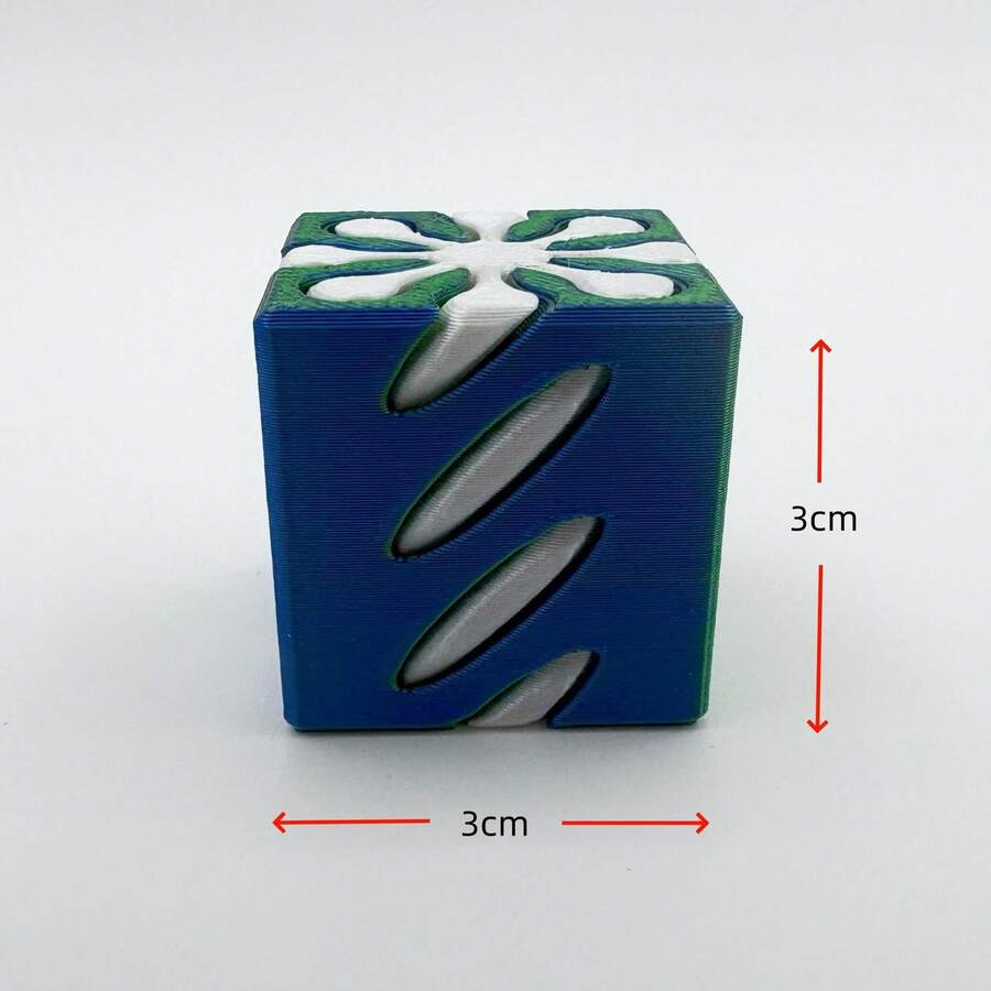 1件装 - 2026新款3D打印螺旋魔方扭转益智玩具，创意礼物，智力开发，减压玩具，适合儿童、青少年和成人 - 互动性强，是送给朋友、家人、生日、派对的理想礼物 - 送给他/她的完美礼物