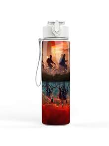 1 pieza Reloj de botella de agua invertida | Diseño impreso lindo, tapa abatible, reutilizable, 25oz/750ml, ligero, a prueba de fugas, perfecto para viajes y correr, regalo ideal para cumpleaños, Navidad, Halloween, Acción de Gracias - Multicolor - Ver 9