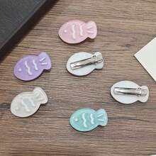 2/6pcs Transparent Fish Hair Clips, Cute Girl Hairpins, Bangs Side Clips, Acrylic Snapper Duckbill Clip Hair Accessories, Women's Hair Clips, Essential Back-To-School Gifts - Hair Clip - View 10