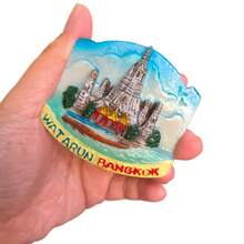泰国曼谷玉佛寺（Wat Phra Kaew）3D树脂冰箱贴，6.3厘米（2.48英寸），东南亚旅游纪念品 - 均碼 - 查看 3