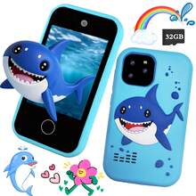 3-12 Years Old Kids Smart Phone Toy, 2.8" Touch Screen, Dual Camera, Selfie, Video Recording, Music Player, Games, Flashlight, Clock, 32GB Storage Card, Silicone Protective Case, Gift - Multicolor - View 2
