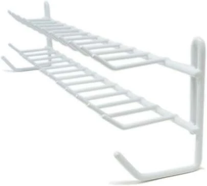 Organizador de pared para corbatas y cinturones Huji, blanco (1 paquete)