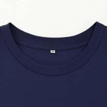 Women's T-Shirt Blouse With Shiny Heart, Stylish Brazil 2026, 100% - 藏蓝色 - 查看 6