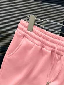 Comfortable Basic Sweatshirt Pants Streetwear Urban Culture Street Fashion Street Graffiti Tagging Skater Skateboarding Unisex Men's Women's Sweatshirt 50% Cotton 50% Polyester Top Premium Streetwear New Release Immediate Shipping Various Colors!! - 淺粉色 - 查看 4