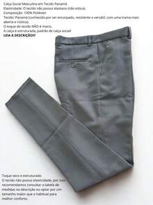 Men's 2-Piece Set - Men's Tailored Slim Fit Executive Polyester Dress Pants, Classic Formal, Lightweight And Stylish. - Xám nhạt và xám đậm - Xem 8