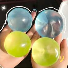 1个可塑形慢回弹椰子油手工挤压球，缓解焦虑，解压，手部按摩，挤压玩具，减压，派对礼物，礼品袋，奖品，生日礼物，毛绒挤压工具 - 彩色 - 查看 7