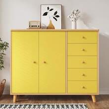 1 Roll Of Yellow Self-Adhesive Wallpaper, Thickened Waterproof, Moisture-Proof, Wear-Resistant, Removable Paper, Suitable For Bedroom, Living Room Walls - Yellow - View 7