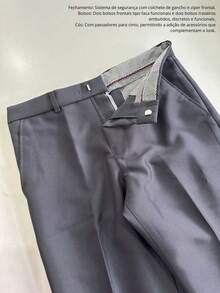 Men's 2-Piece Set - Men's Tailored Slim Fit Executive Polyester Dress Pants, Classic Formal, Lightweight And Stylish. - Xám nhạt và xám đậm - Xem 5