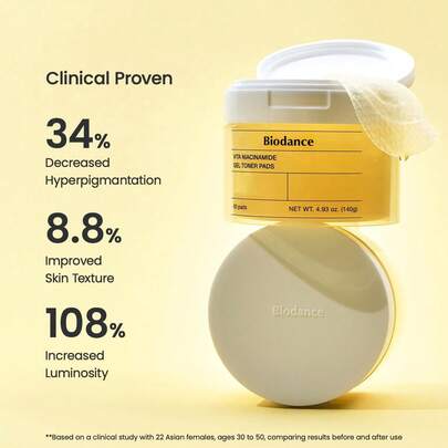 Biodance Vita Niacinamide Gel Toner Pads - 60 Pads