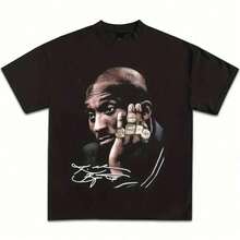 Plus Size Men's Cartoon Graphic T-Shirt, Casual Solid Color Crew Neck Tee Best Sellers. The Fabric Is Comfortable, Making It The Best Gift For Friends And Fans - 2 - 查看 5