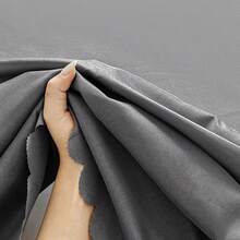 1pc Soft Cloud Series Solid Color Bedding, Elegant Home Decor, Silky Smooth, Pleated Ruffle Trim, Cozy Romantic, Elastic Band Design To Fit Mattress, Suitable For Bedroom, Guest Room, King, Queen, Hotel, Multi-Size, Removable & Machine Washable - Dark Grey - View 8