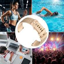 OcioDual Dostawa 24/48 godzin. Silikonowy pasek do zegarka, beżowy, rozmiar (rozmiar), uniwersalny zamiennik do smartwatchy i tradycyjnych zegarków, szybkie zapięcie - Wielbłąd - Zobacz 5