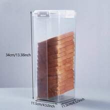 Bread Loaf Container Clear Airtight Bread Box With Lid Sandwich Bread Holder For Homemade Bread Tall Bread Saver For Kitchen - Màu đen không có ngăn kéo - Xem 10