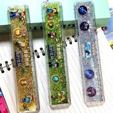 1 pieza Regla de Minecraft, regla de línea ondulada, línea recta, pintura de arena líquida y brillo de 20 cm, adecuada para estudiantes, maestros, arquitectos e ingenieros - A - Ver 3