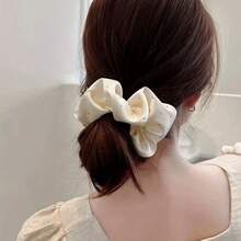 14pcs/7pcs/6pcs Random Dark-Tone Satin Scrunchie Set, Suitable For Ponytail, Bun And Various Hairstyles, Versatile Satin Scrunchies With Rhinestones - Multicolor - View 6
