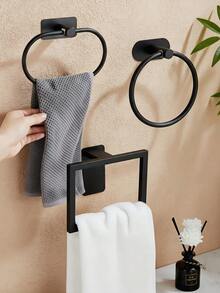 Bathroom Pendant Towel Ring Towel Storage Rack Gold Silver Black Towel Ring 1 Piece - Multicolor - View 11