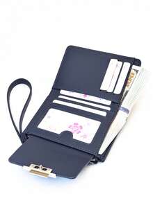 MINGYOU Fashionable Delicate Cute Soft Short Handheld Zipper Coin Purse - Blue - View 8