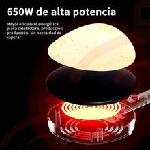 Sarten para Crepas 20cm de Diámetro, Crepera Eléctrica Sarten Antiadherente Crepas, Hotcakes, Boton para Temperatura, Fácil de Limpiar - Ver 5